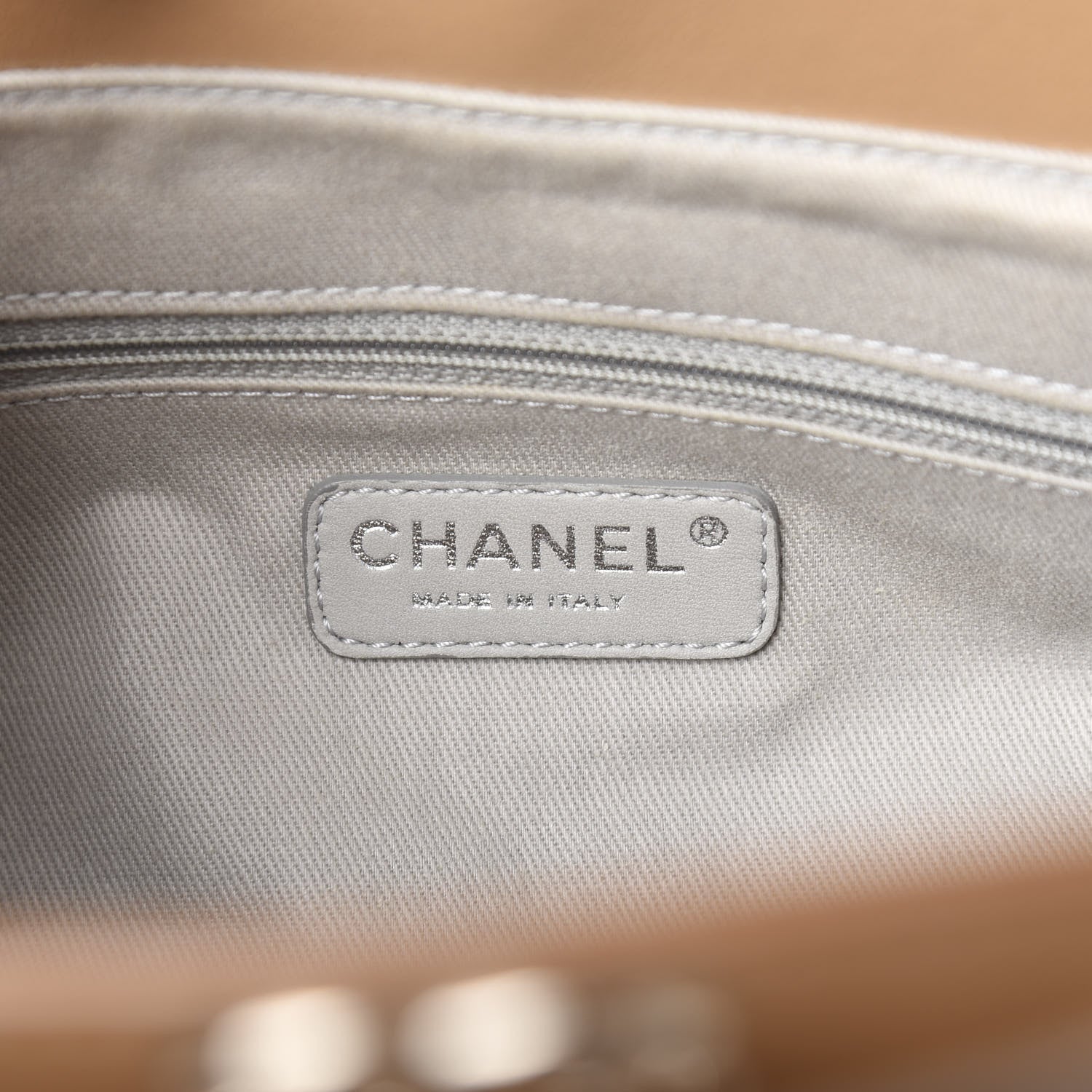 Chanel Aged Calfskin Quilted Be CC Tote Beige 5 of 9