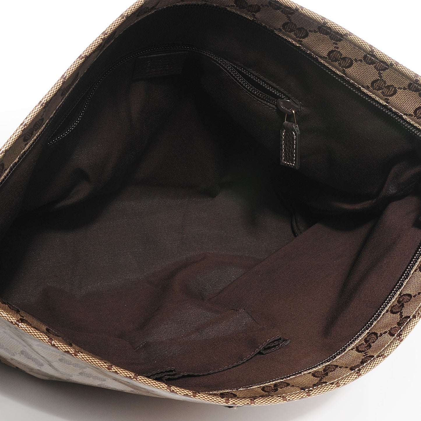 Crystal Monogram Large Flat Messenger Bag Dark Brown