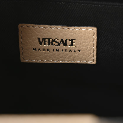 Versace Grainy Calfskin Virtus Top Handle Tote Beige 6 of 9