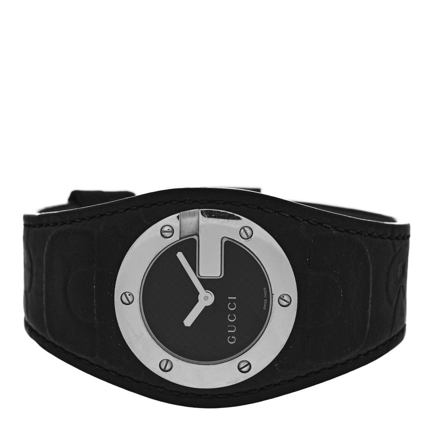 Gucci Stainless Steel Calfskin 31mm 104 Quartz Watch Black 2 of 5