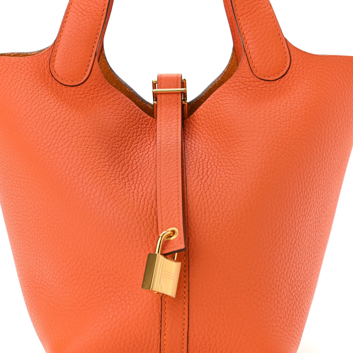 Hermes Taurillon Clemence Picotin Lock 18 PM Feu 8 of 11