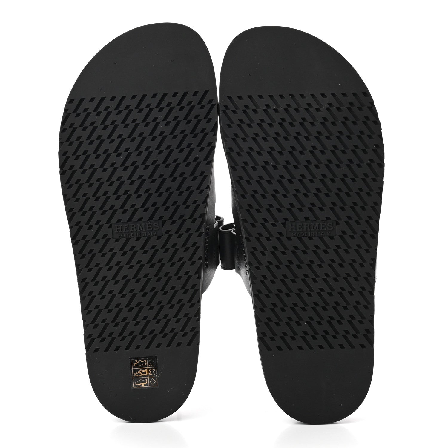 Hermes Calfskin Mens Chypre Sandals 44 Black 5 of 8
