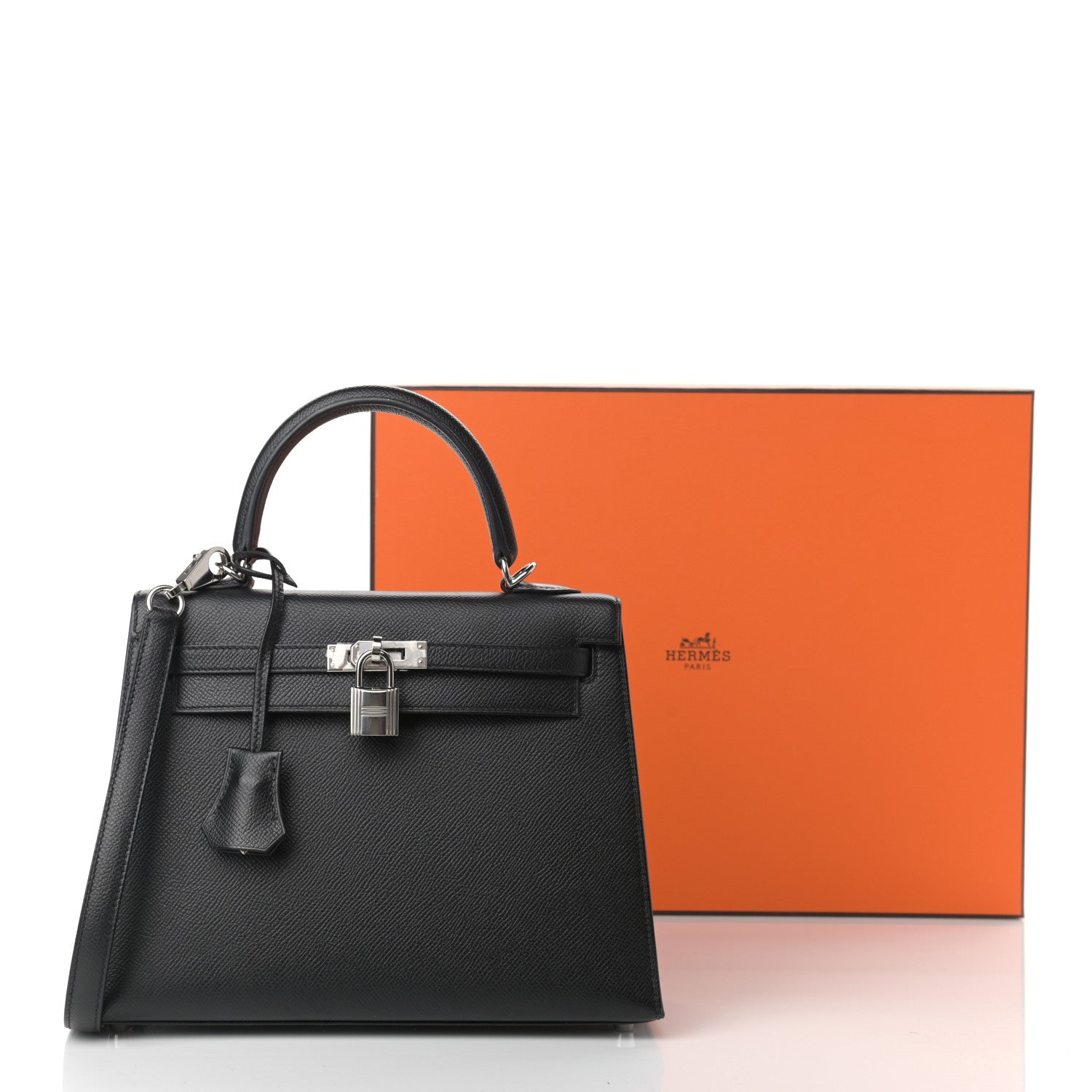 Hermes Epsom Kelly Sellier 25 Black 10 of 10