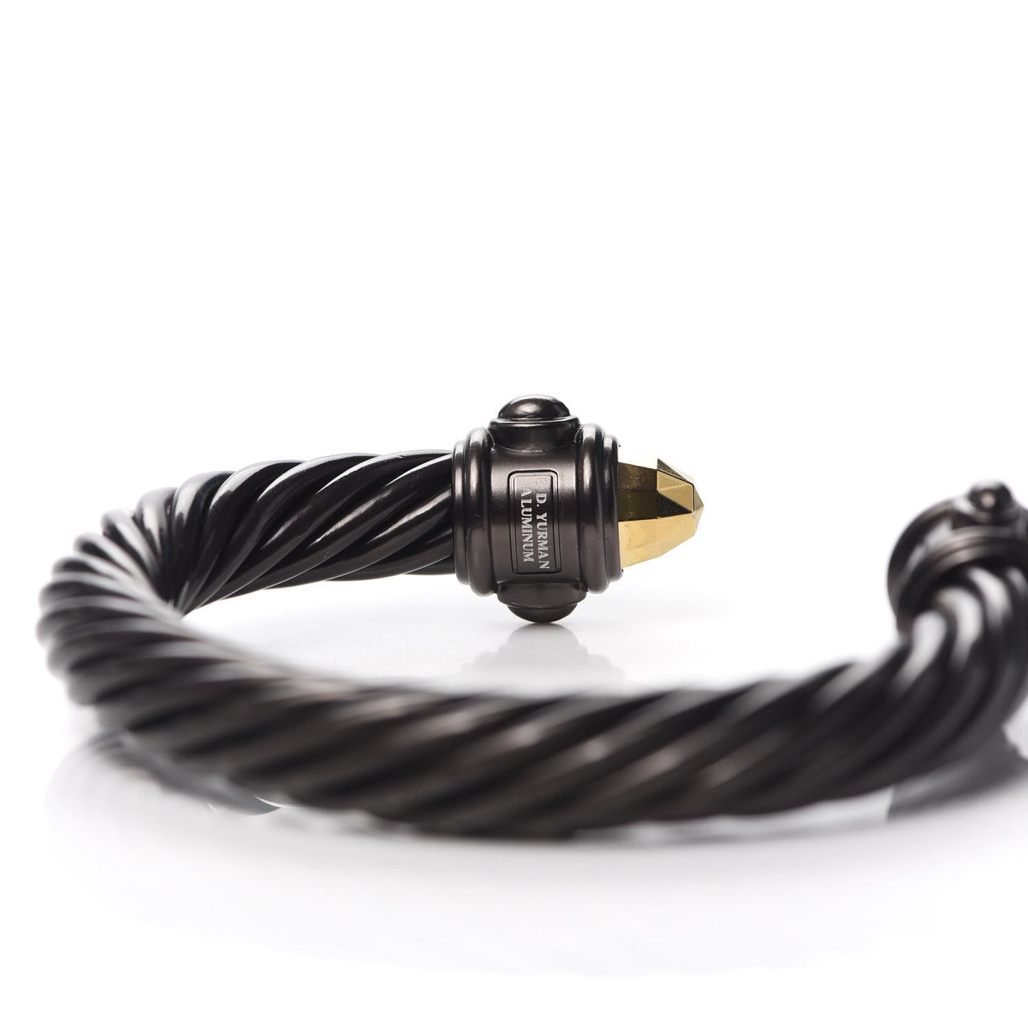 Aluminum 10mm Renaissance Cable Bracelet Black Gold
