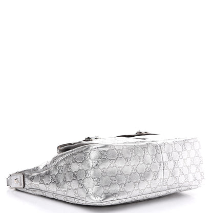 Gucci Metallic Guccissima Pocket Hobo Silver 3 of 13