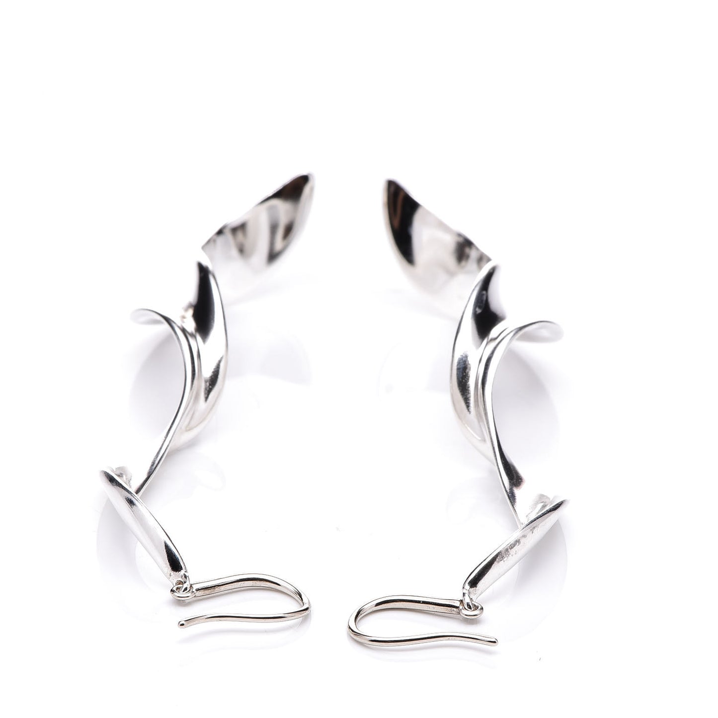 Sterling Silver Frank Gehry Orchid Drop Earrings