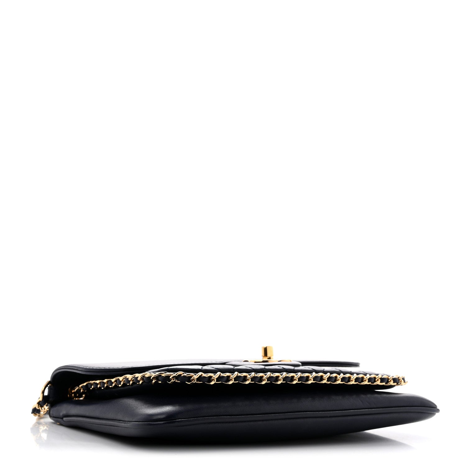 Chanel Lambskin Quilted Large CC Unchained Crossbody Navy 3 of 10