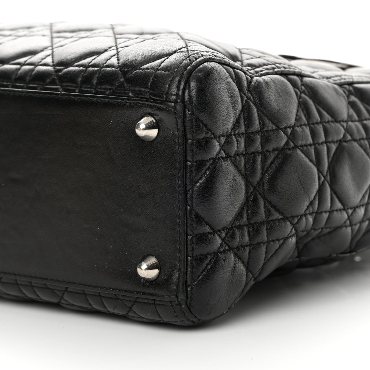 Lambskin Cannage Large Lady Dior Black