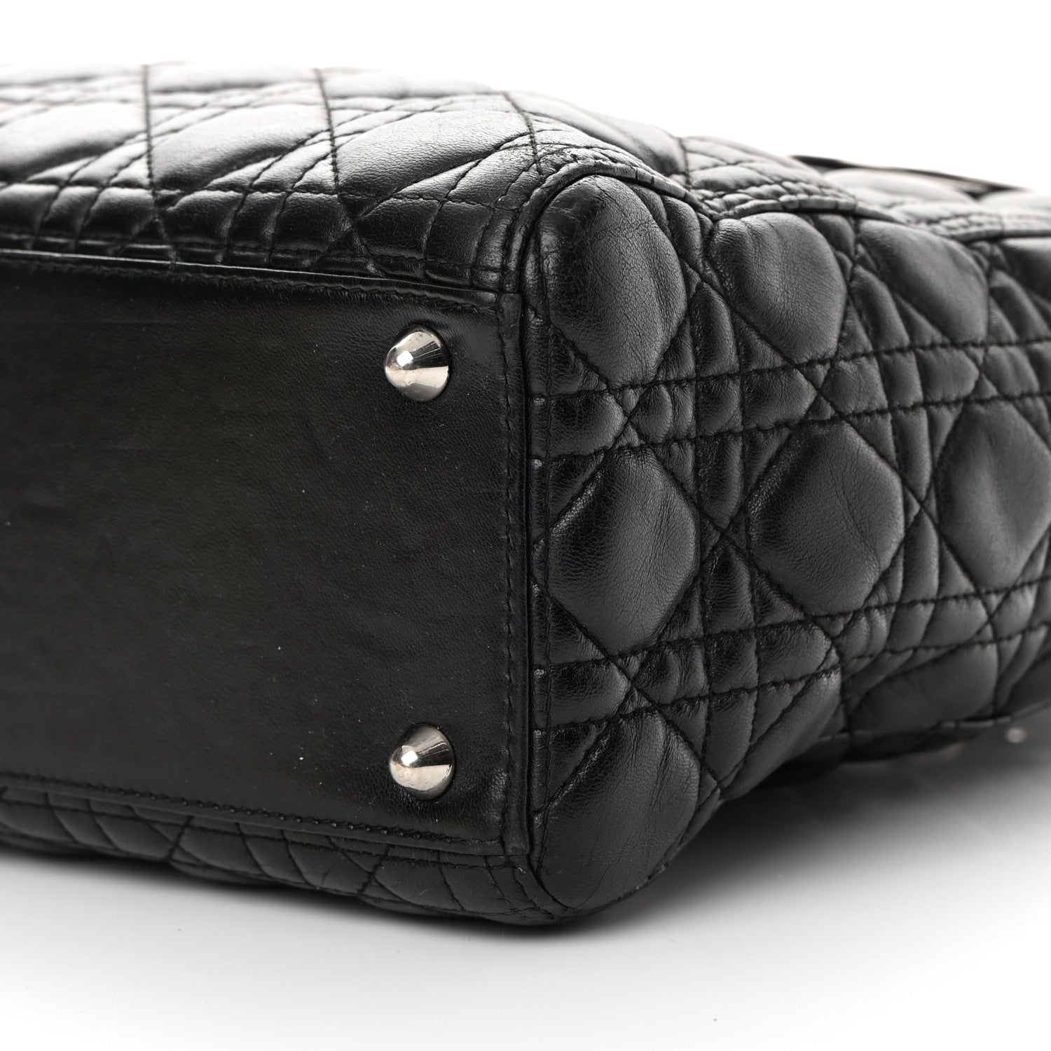 Christian Dior Lambskin Cannage Large Lady Dior Black 10 of 20