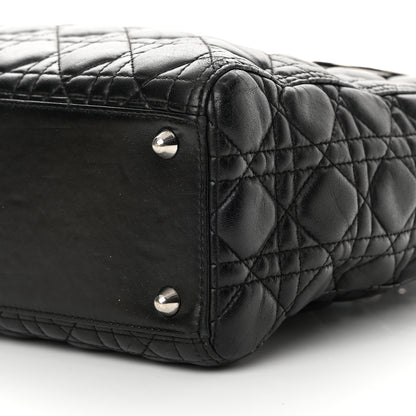 Christian Dior Lambskin Cannage Large Lady Dior Black 10 of 20