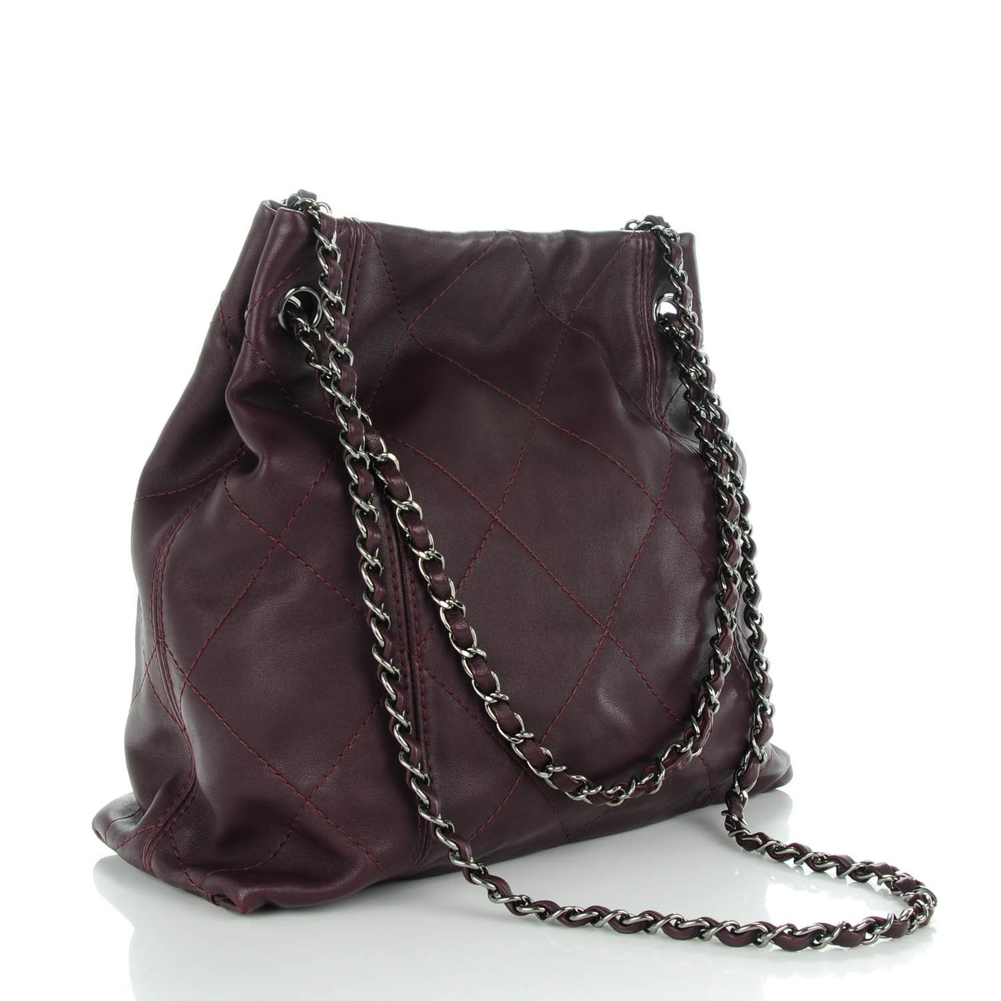 Lambskin Soft Touch Shoulder Bag Prune