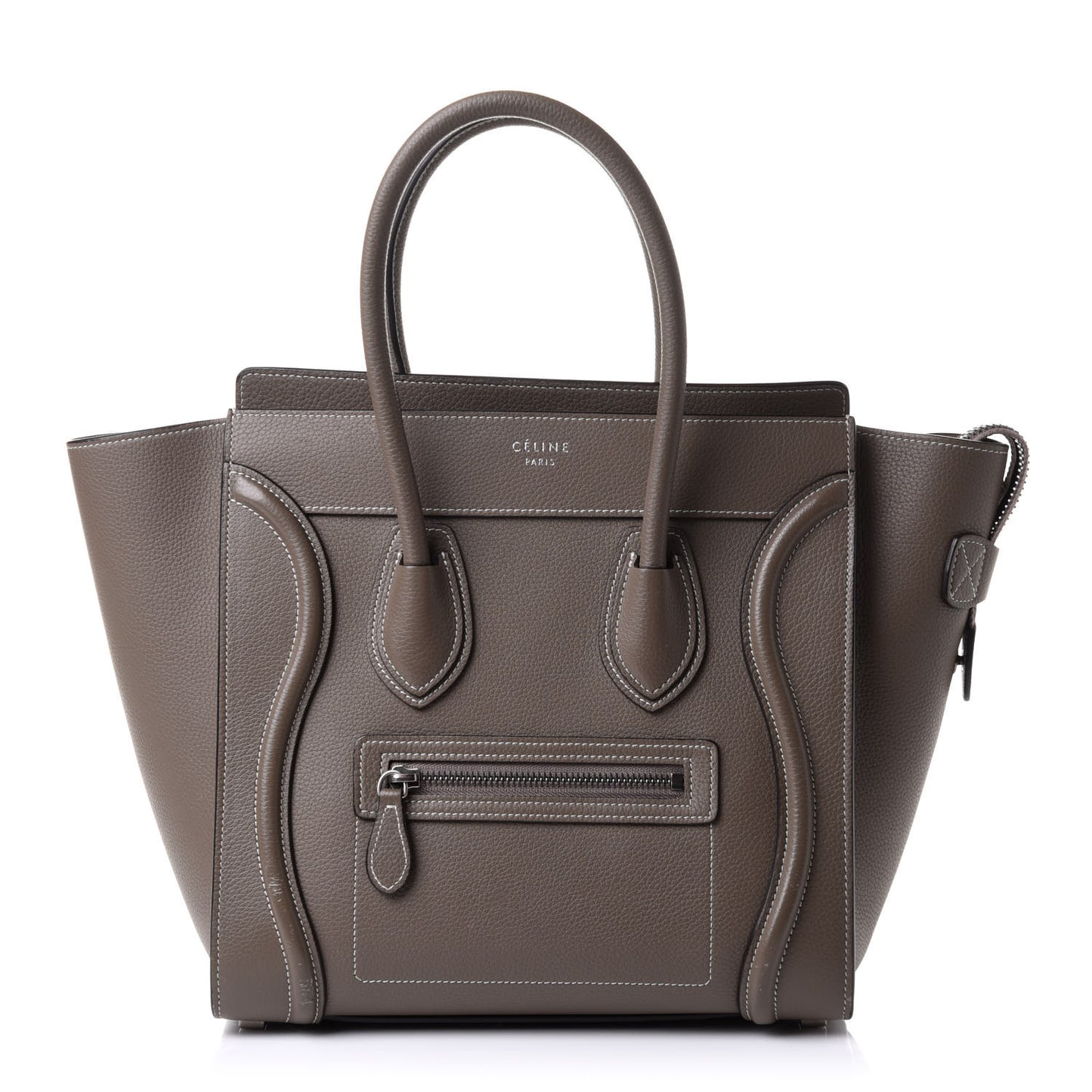 Drummed Calfskin Micro Luggage Souris