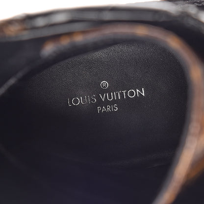 Louis Vuitton Suede Calfskin Monogram Laureate Platform Desert Boots 40 Black 7 of 7
