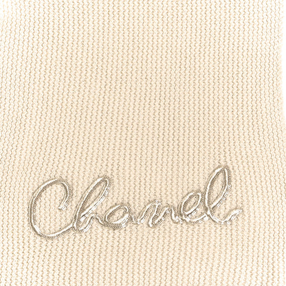 Chanel Cashmere Logo Scarf Beige 3 of 4
