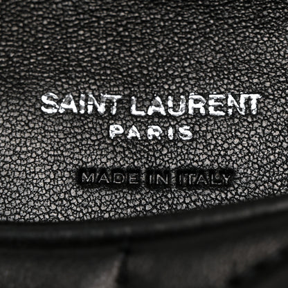 Saint Laurent Lambskin Monogram Loulou Puffer Pouch Clutch Black 6 of 7
