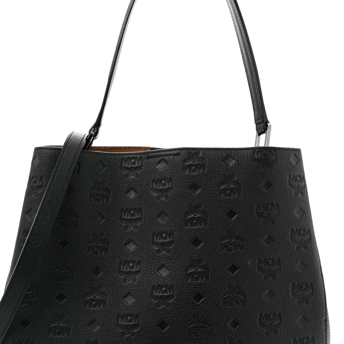Calfskin Ottomar Monogram Sarah Convertible Hobo Black