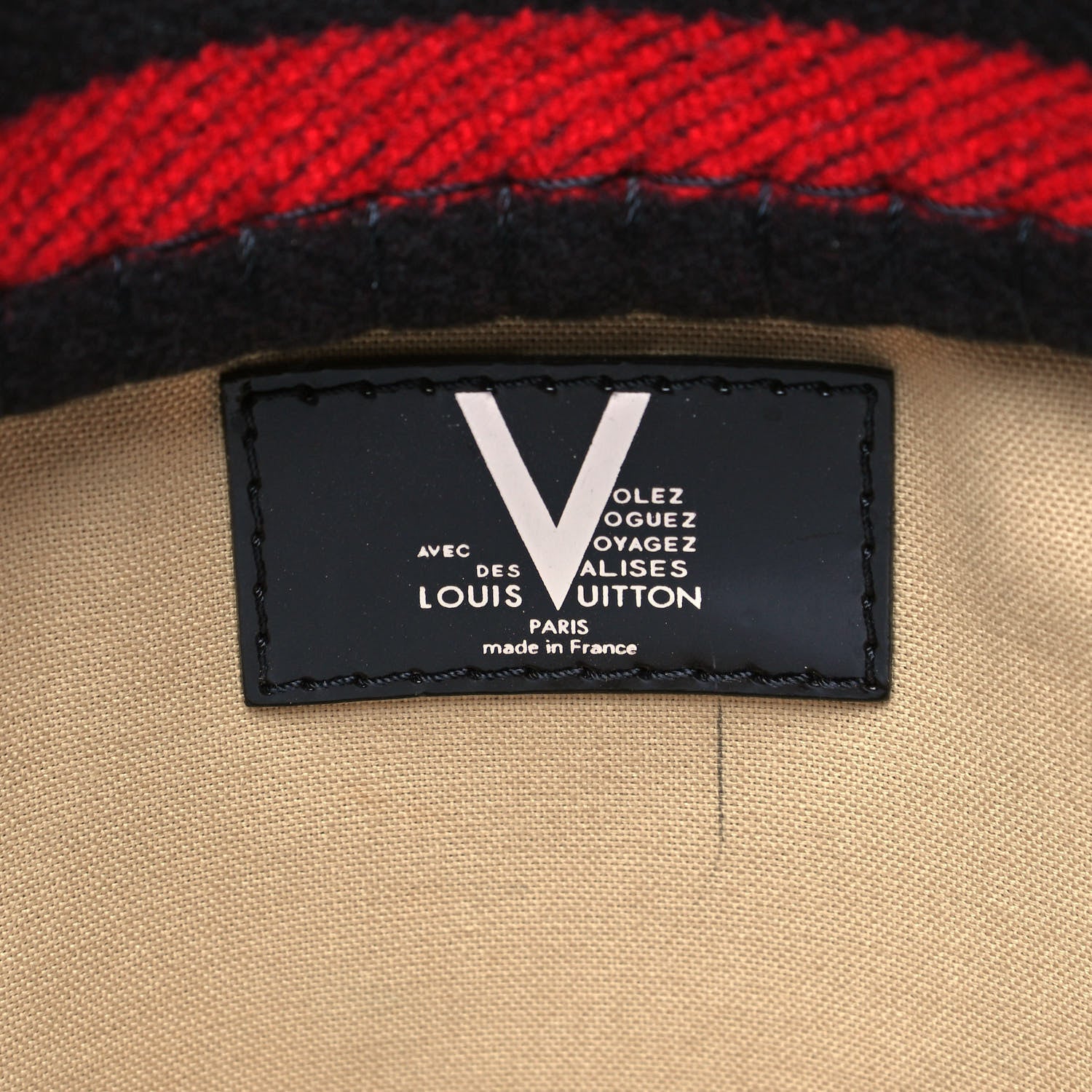 Louis Vuitton Wool Vail Blanket Cabas Red 8 of 14