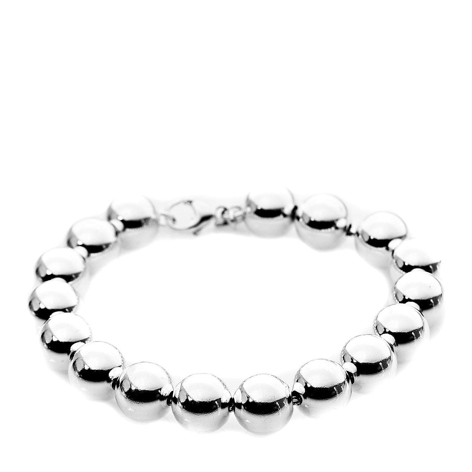 Tiffany Sterling Silver 10mm HardWear Ball Bracelet 1 of 4