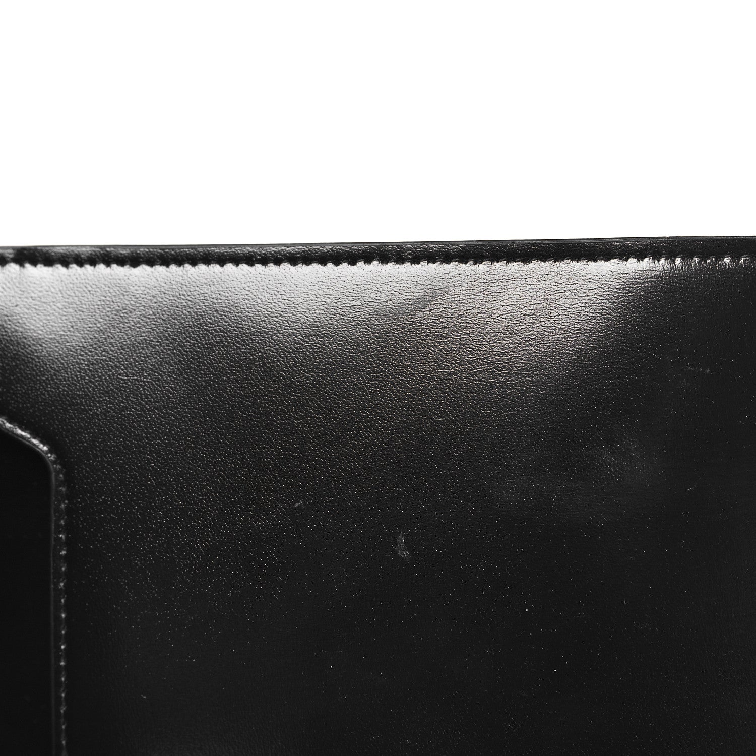 Saint Laurent Smooth Shiny Calfskin Monogram Uptown Pouch Black 8 of 9