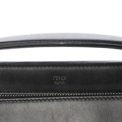 Fendi Vitello Baltico Dolce DotCom Satchel Black Blue Royal 11 of 16