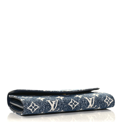 Louis Vuitton Monogram Jacquard Denim Sarah Wallet Bleu 4 of 9