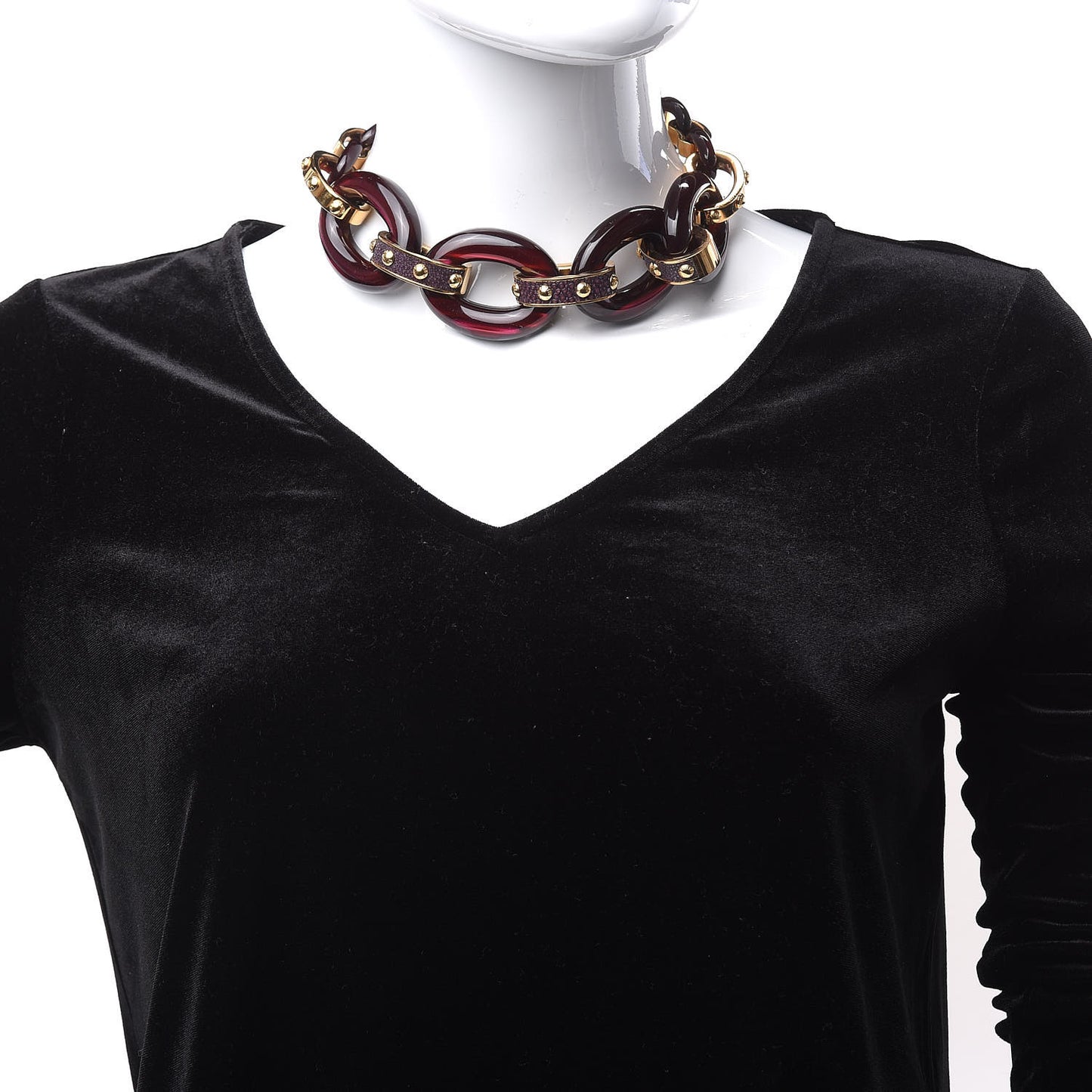 Gimme A Clue Collar Necklace Purple Gold