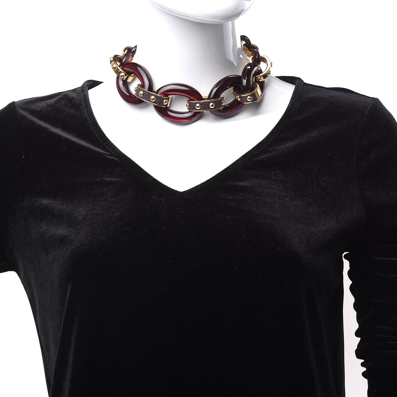 Louis Vuitton Gimme A Clue Collar Necklace Purple Gold 2 of 4