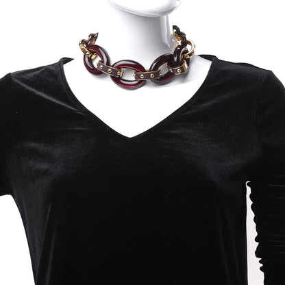 Louis Vuitton Gimme A Clue Collar Necklace Purple Gold 2 of 4