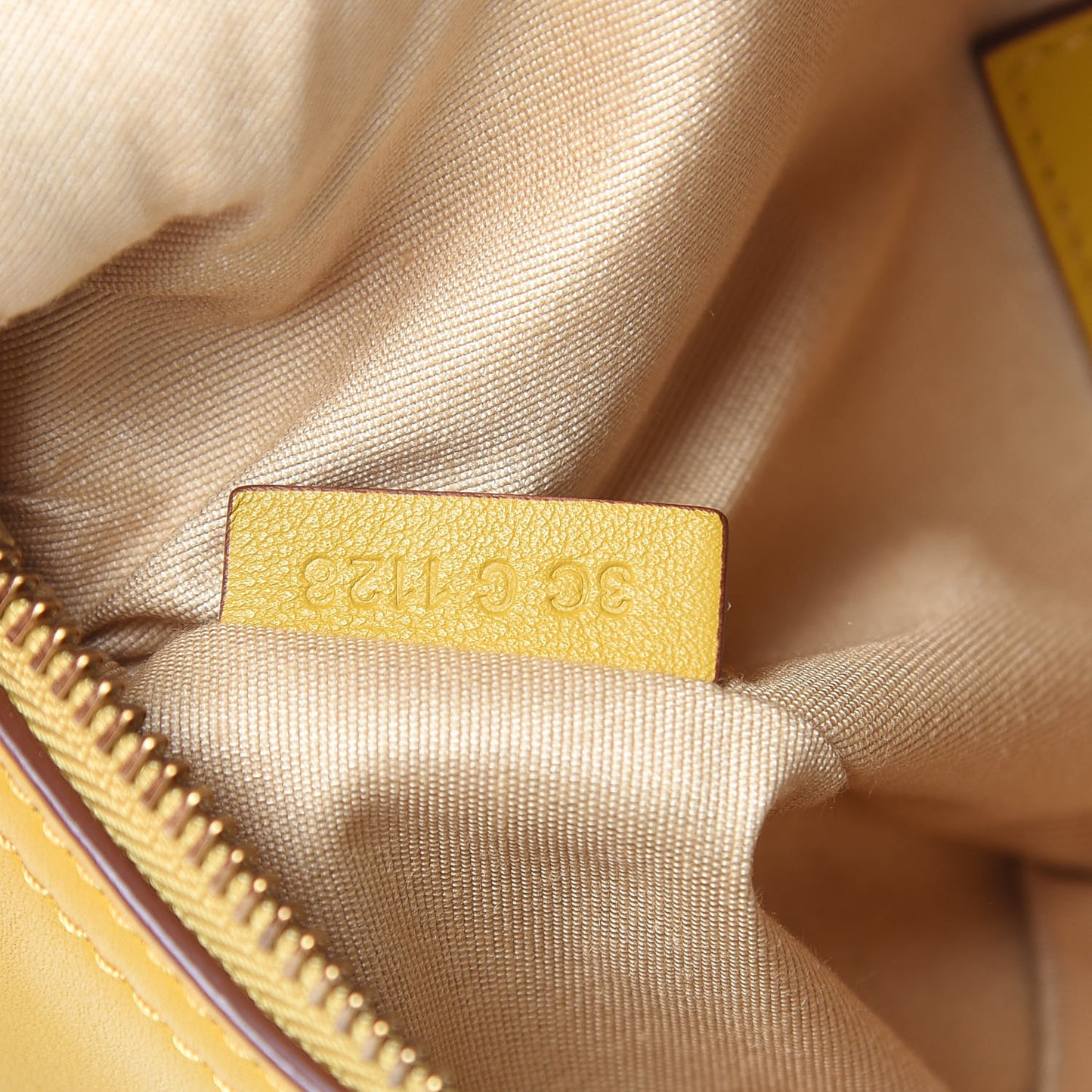 Calfskin Whip Bum Bag Yellow Curry
