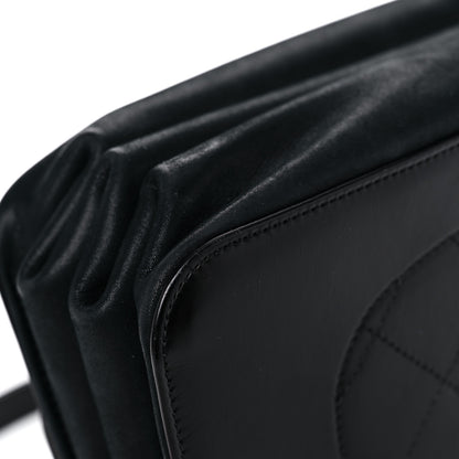 Chanel Iridescent Calfskin Quilted Small Straight Lined Flap Black 13 of 17