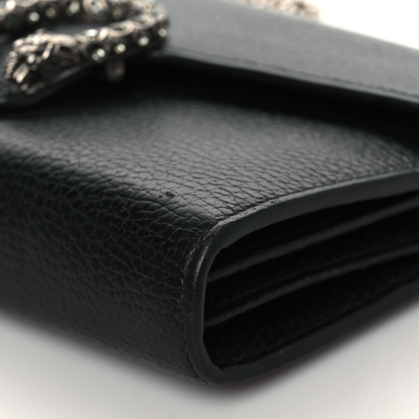 Calfskin Mini Dionysus Chain Wallet Black