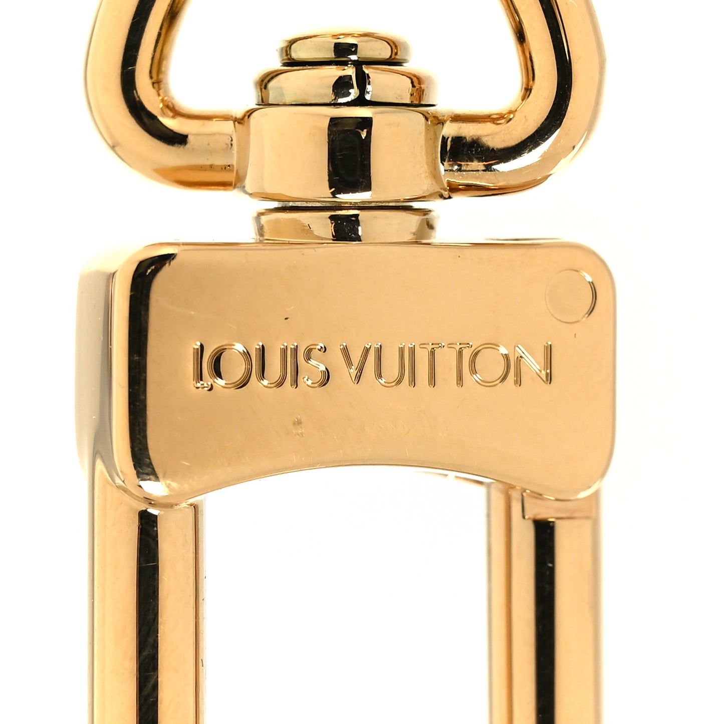 Metal Reverse Monogram Epi Spring Street Bag Charm Key Holder Gold