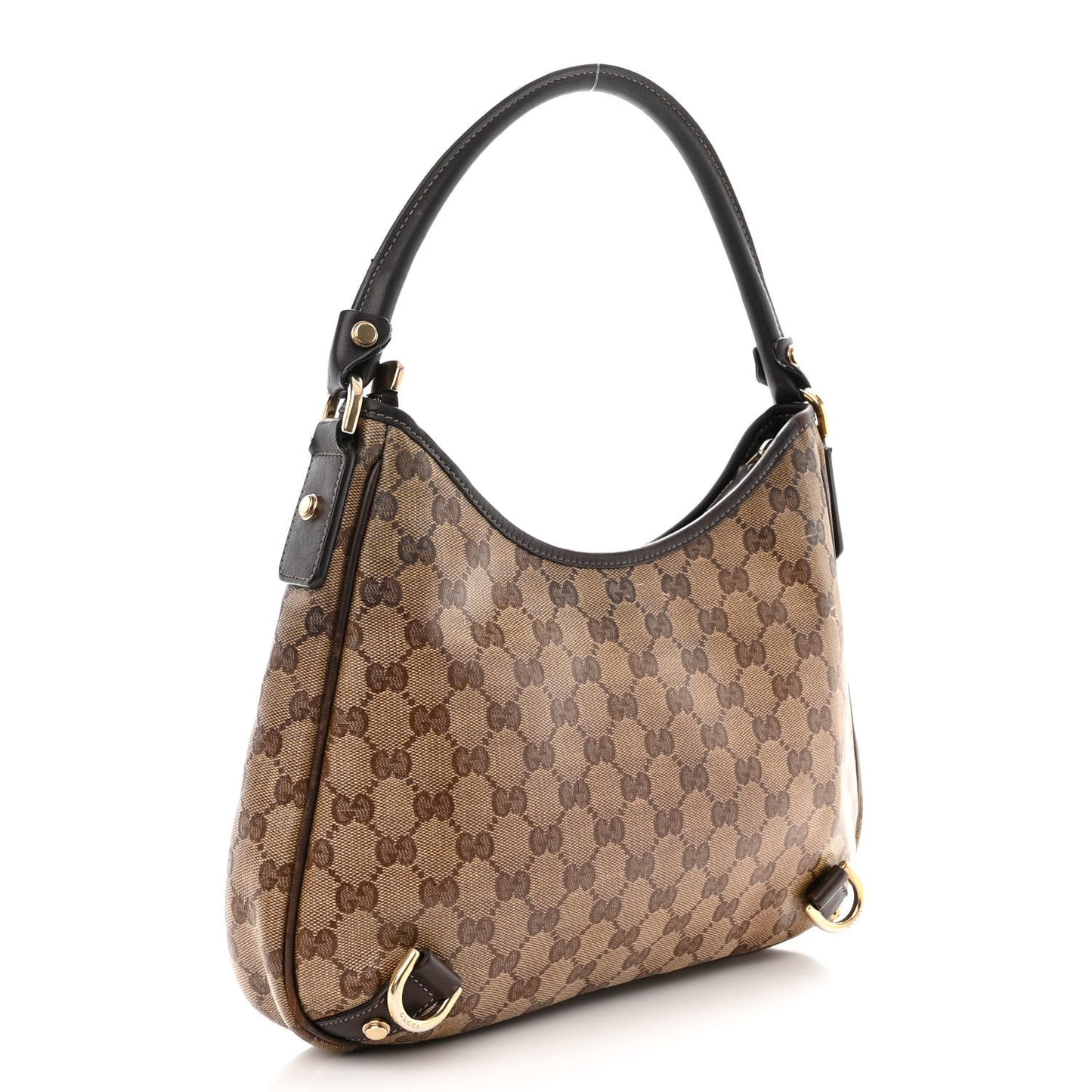 Crystal Monogram Medium Abbey D Ring Hobo Brown