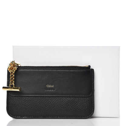 Chloe Grained Calfskin Drew Card Holder Black 9 of 9