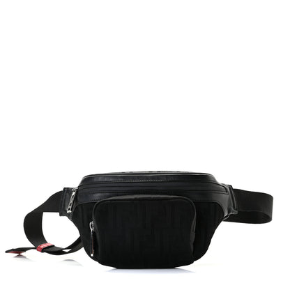 Fendi Neoprene Mesh Vitello Grace FF Pocket Belt Bag Black 1 of 12