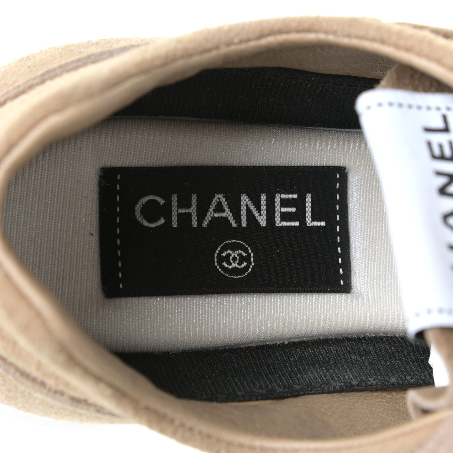 Goatskin Suede CC Sneakers 37.5 Dark Beige