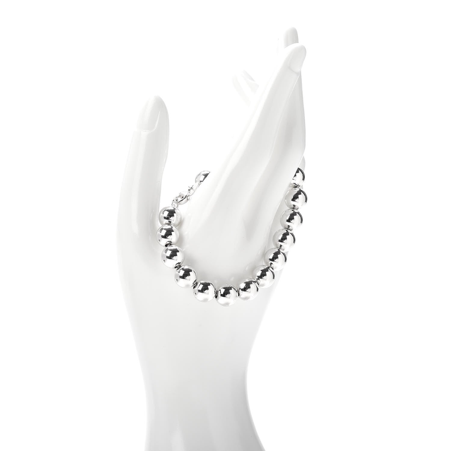 Tiffany Sterling Silver 10mm HardWear Ball Bracelet 2 of 4