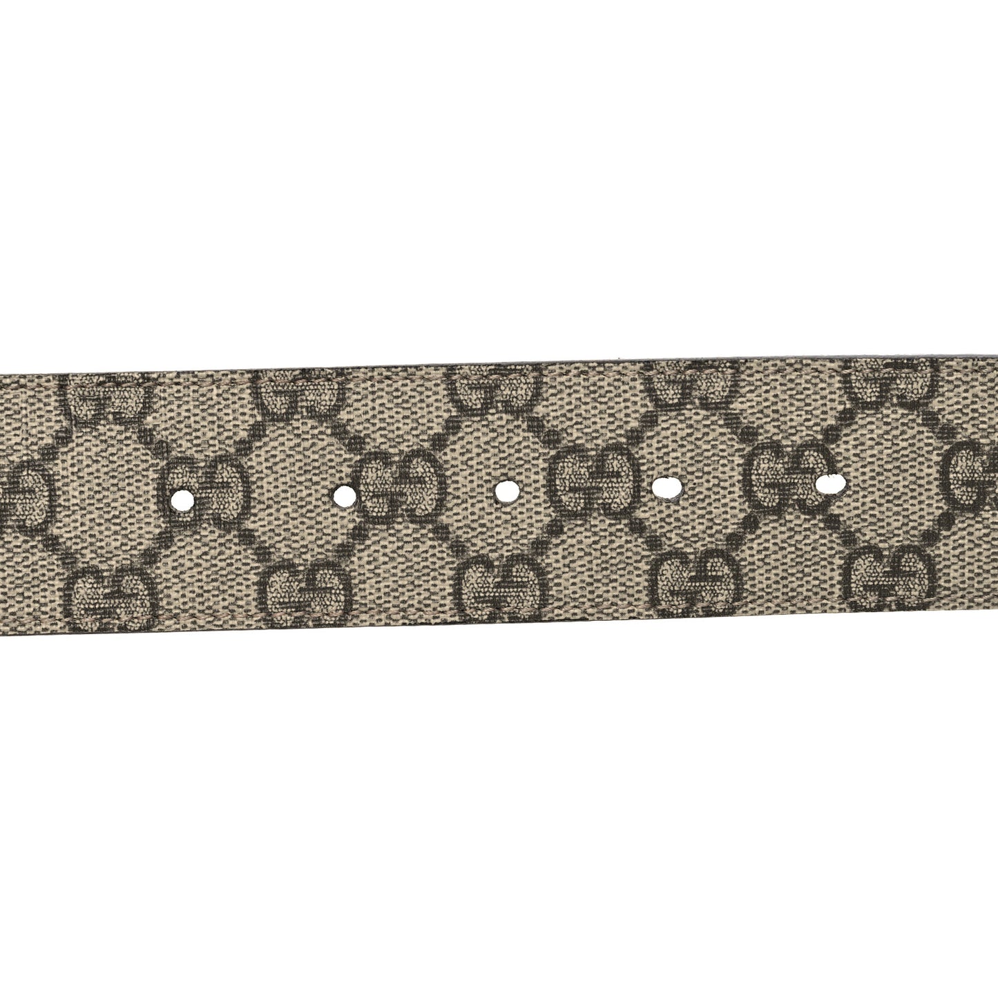 GG Supreme Monogram Selleria Calfskin Interlocking G 40mm Belt 95 38 Beige Ebony Cocoa