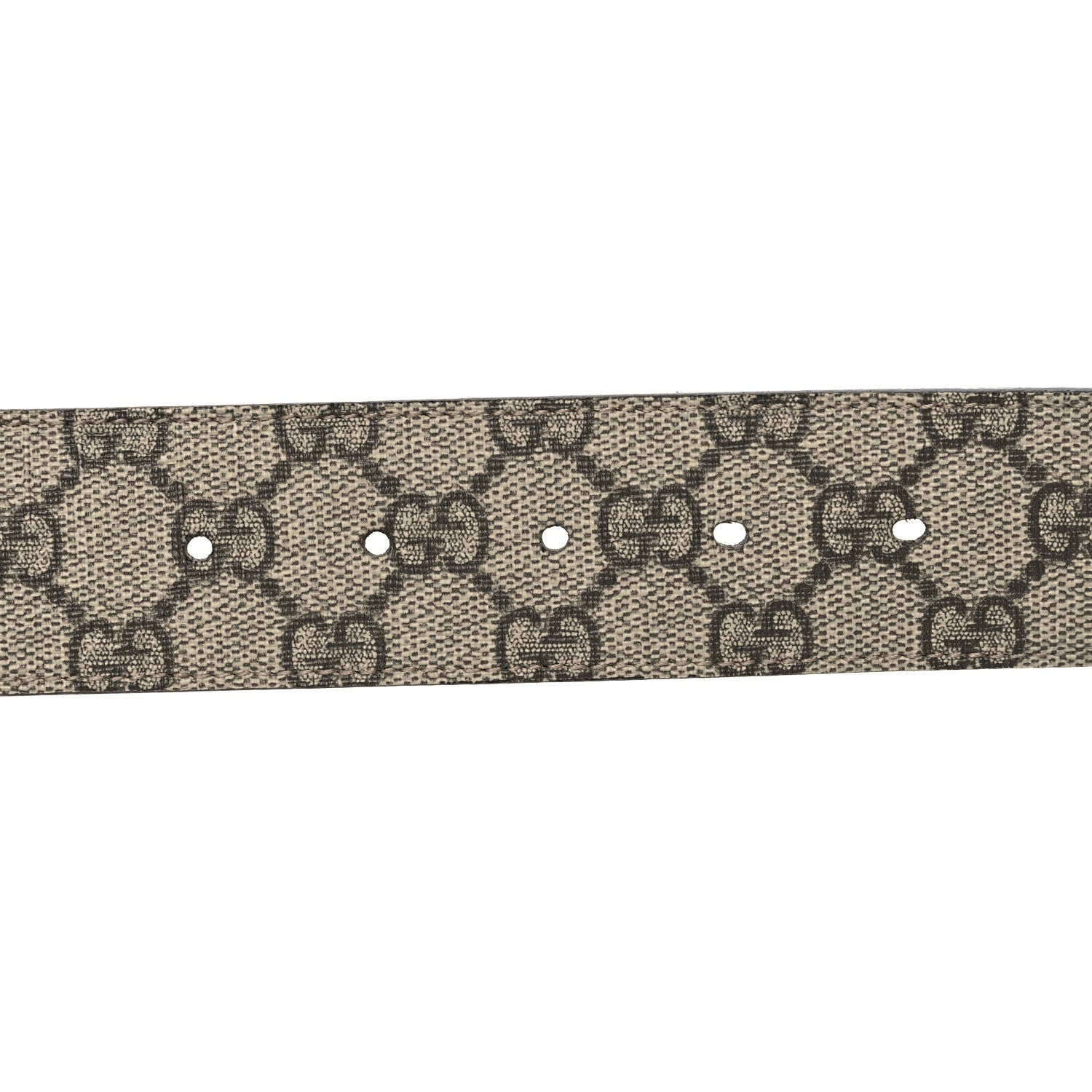Gucci GG Supreme Monogram Selleria Calfskin Interlocking G 40mm Belt 95 38 Beige Ebony Cocoa 3 of 7