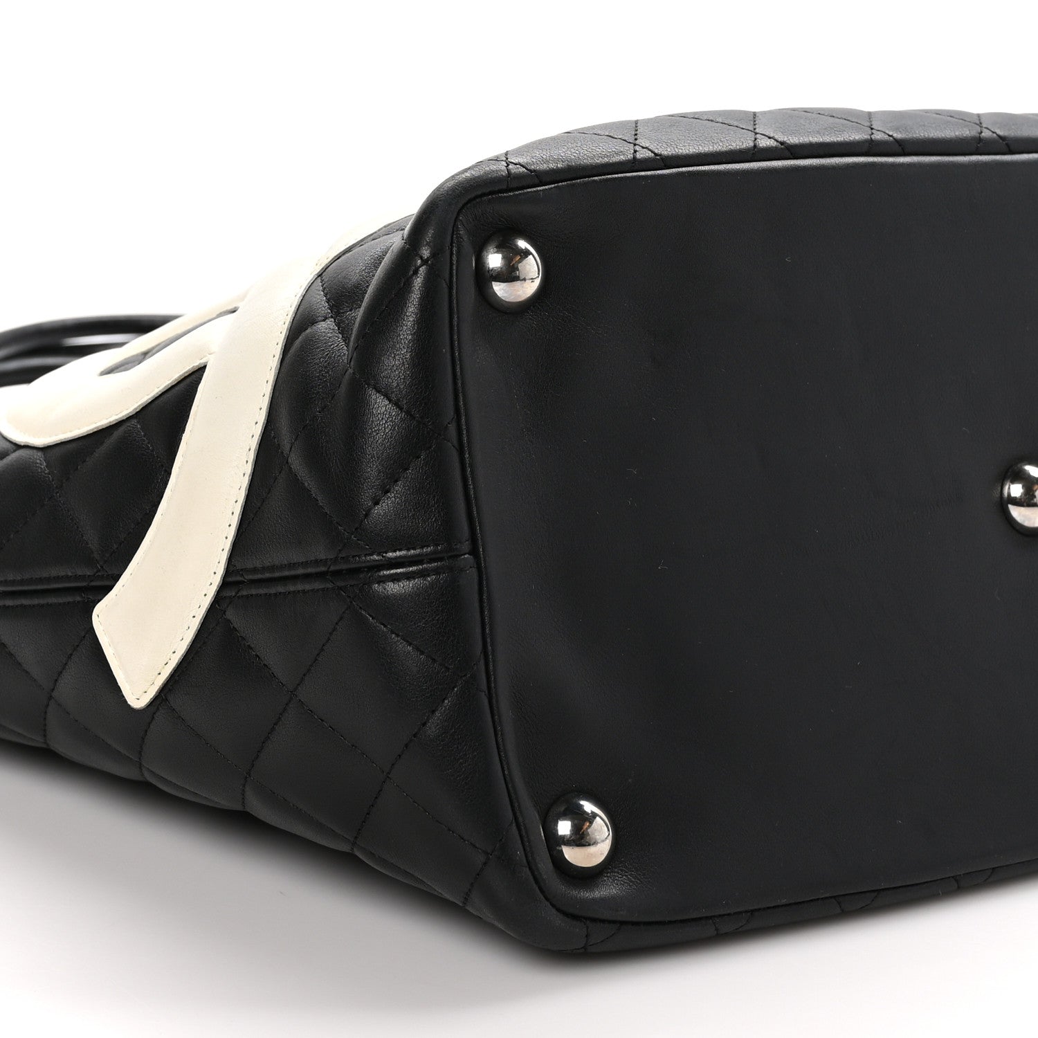 Chanel Calfskin Quilted Large Cambon Tote Black White 9 of 10