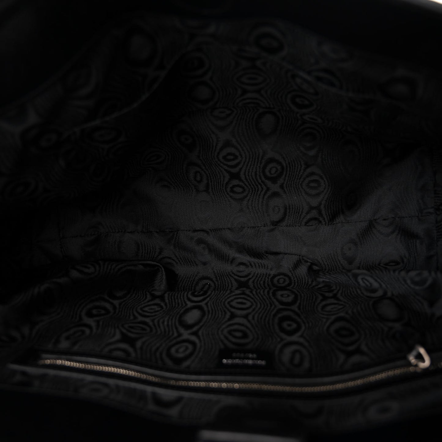 X BALENCIAGA BB Monogram Web Graffiti Medium Ophidia Shopping Tote Black