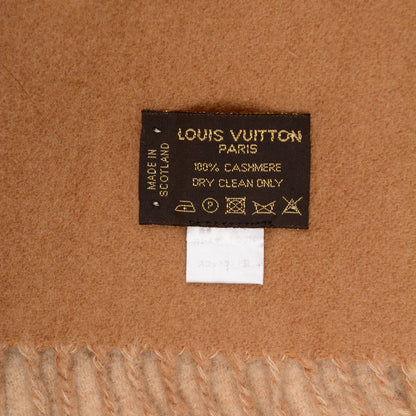 Louis Vuitton Cashmere Baroda Scarf Camel 4 of 4