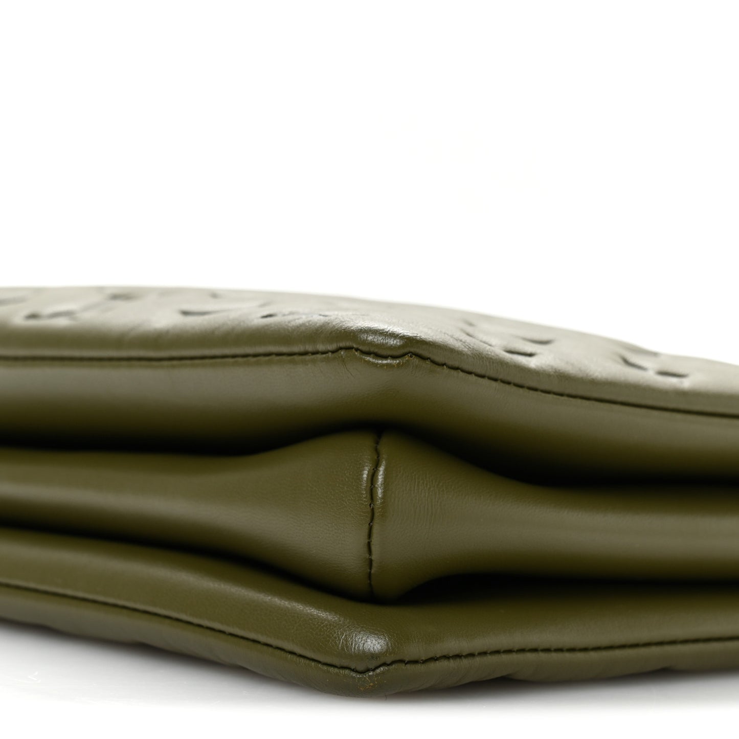 Lambskin Embossed Monogram Coussin MM Khaki