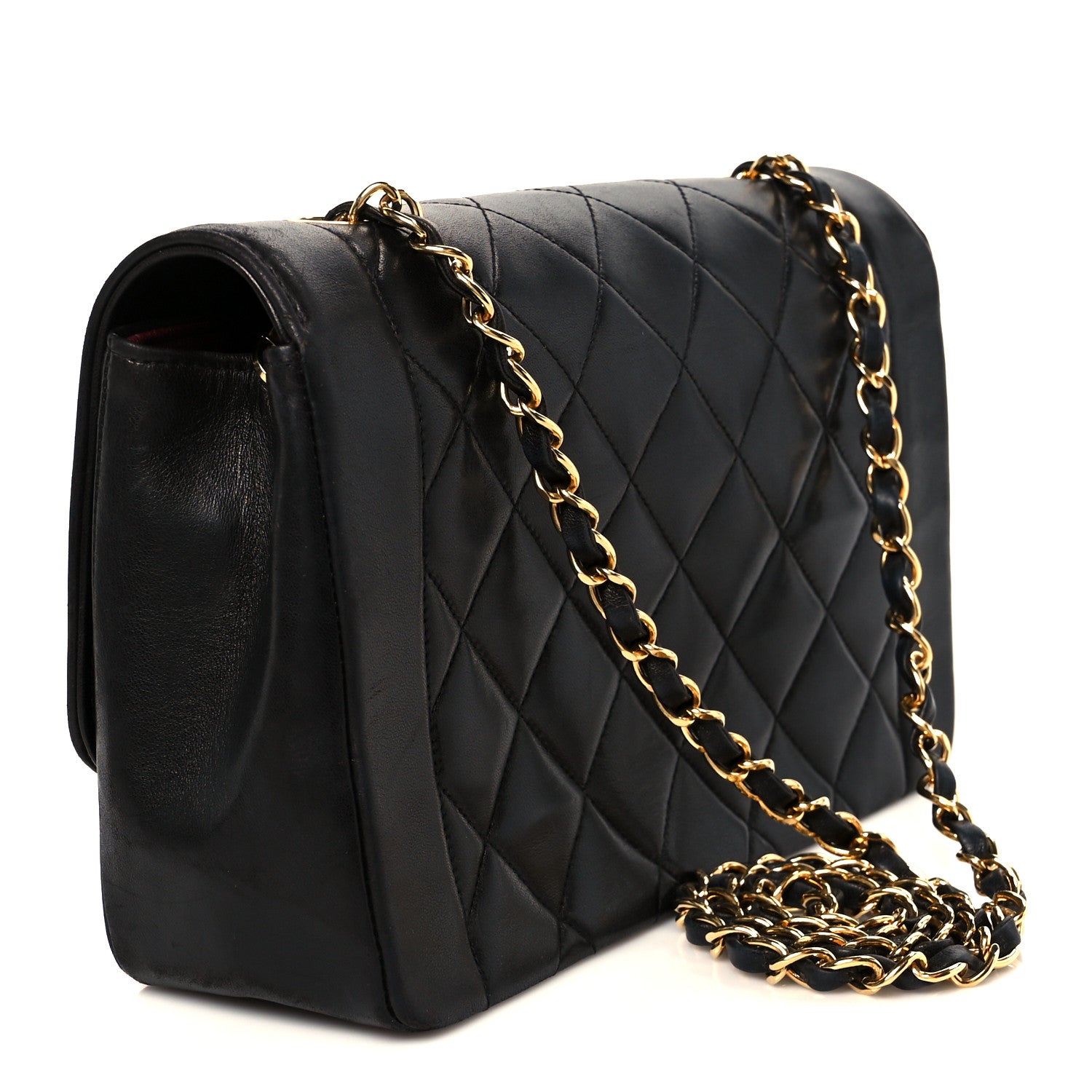 Chanel Lambskin Quilted Medium Single Flap Black 3 of 12
