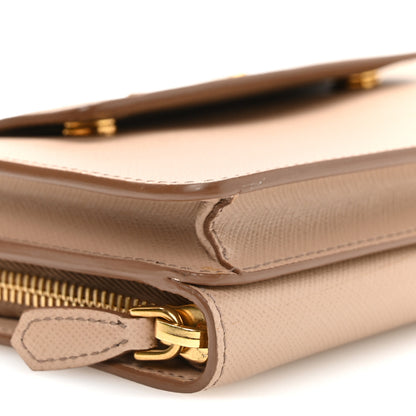 Prada Saffiano Chain Wallet Cammeo 9 of 11