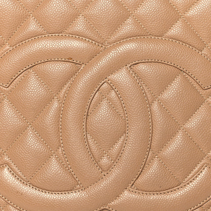 Chanel Caviar Quilted Medallion Tote Beige 8 of 13