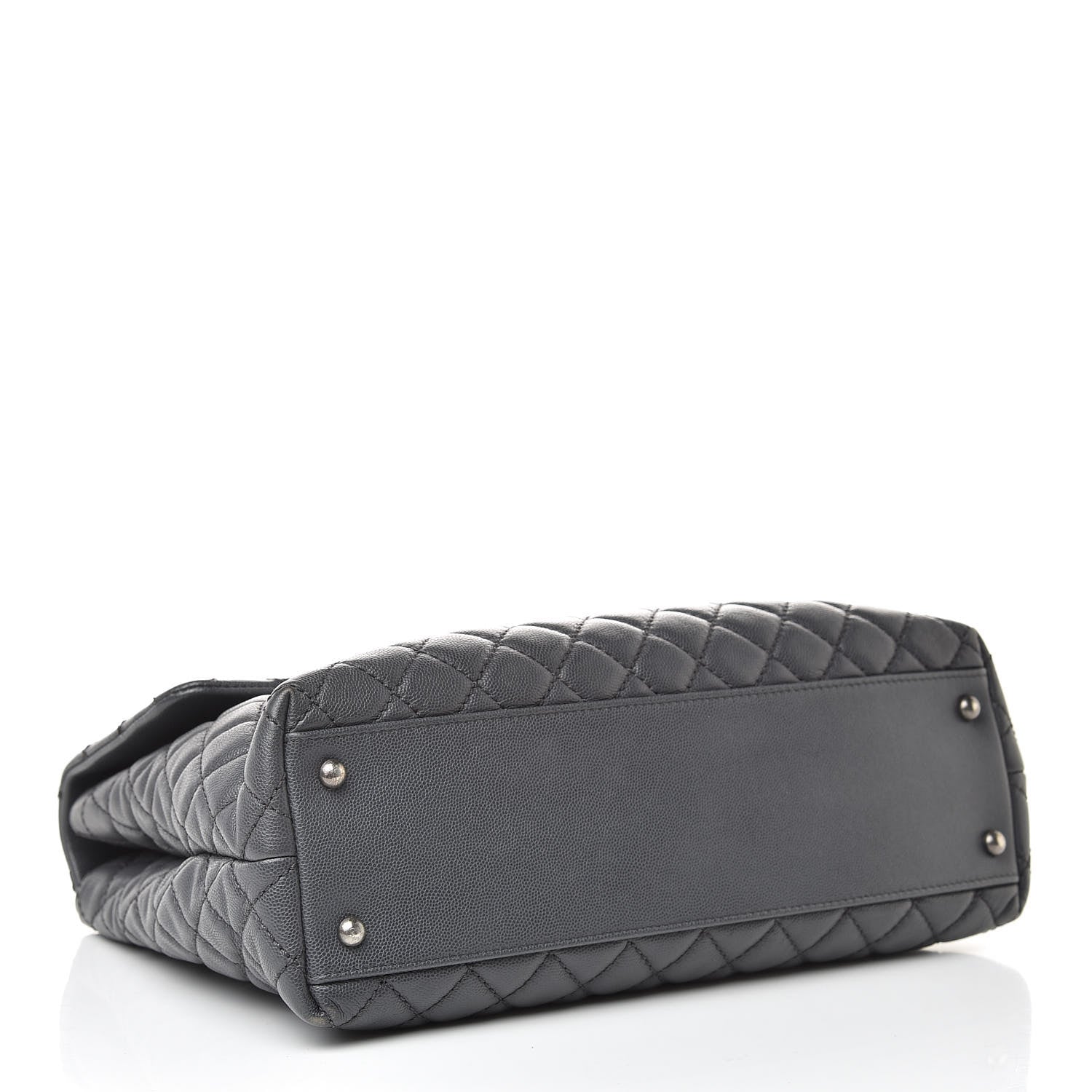 Chanel Caviar Quilted Large Coco Handle Flap Grey 4 of 15
