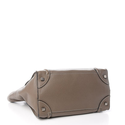 Celine Drummed Calfskin Mini Luggage Souris 4 of 13