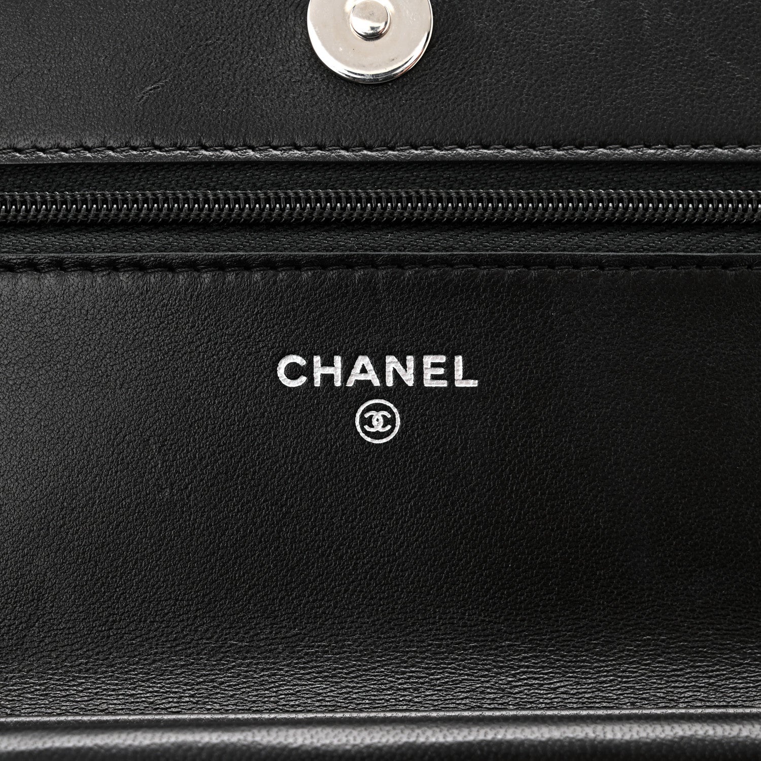 Chanel Lambskin Quilted Wallet On Chain WOC Black 6 of 12