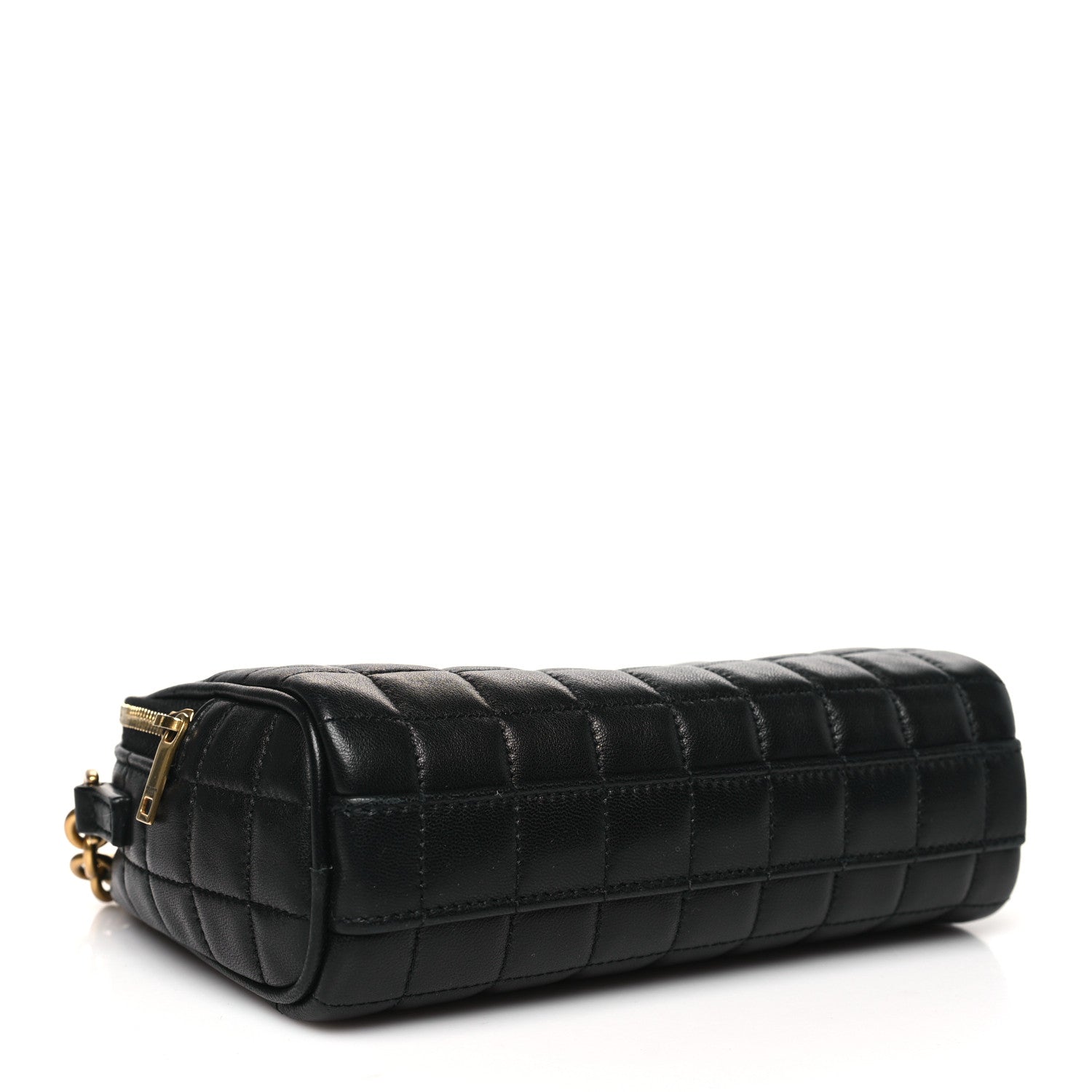 Saint Laurent Lambskin Carre Quilted Cassandre Mini Camera Bag Black 4 of 10